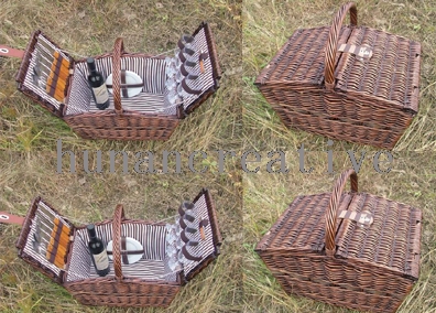 Willow Picnic basket For 4 Persons Use