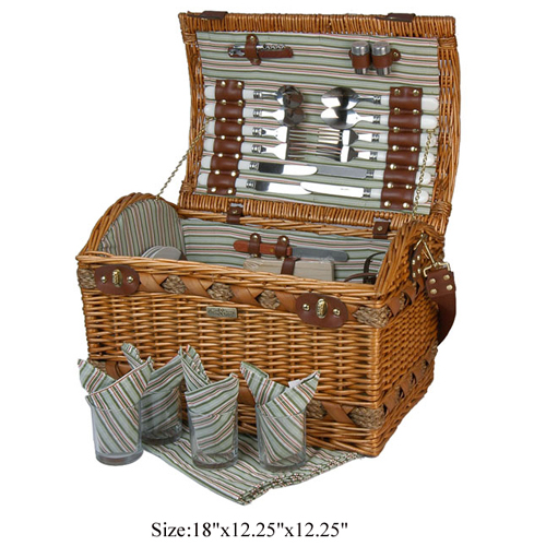 Willow Picnic Basket for 4 persons use